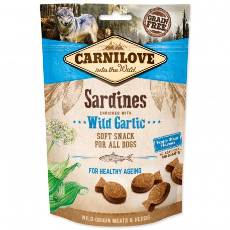 CARNILOVE Dog Semi-Moist Snack Sardines enriched with Wild Garlic